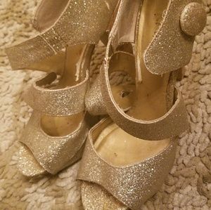 gold heels